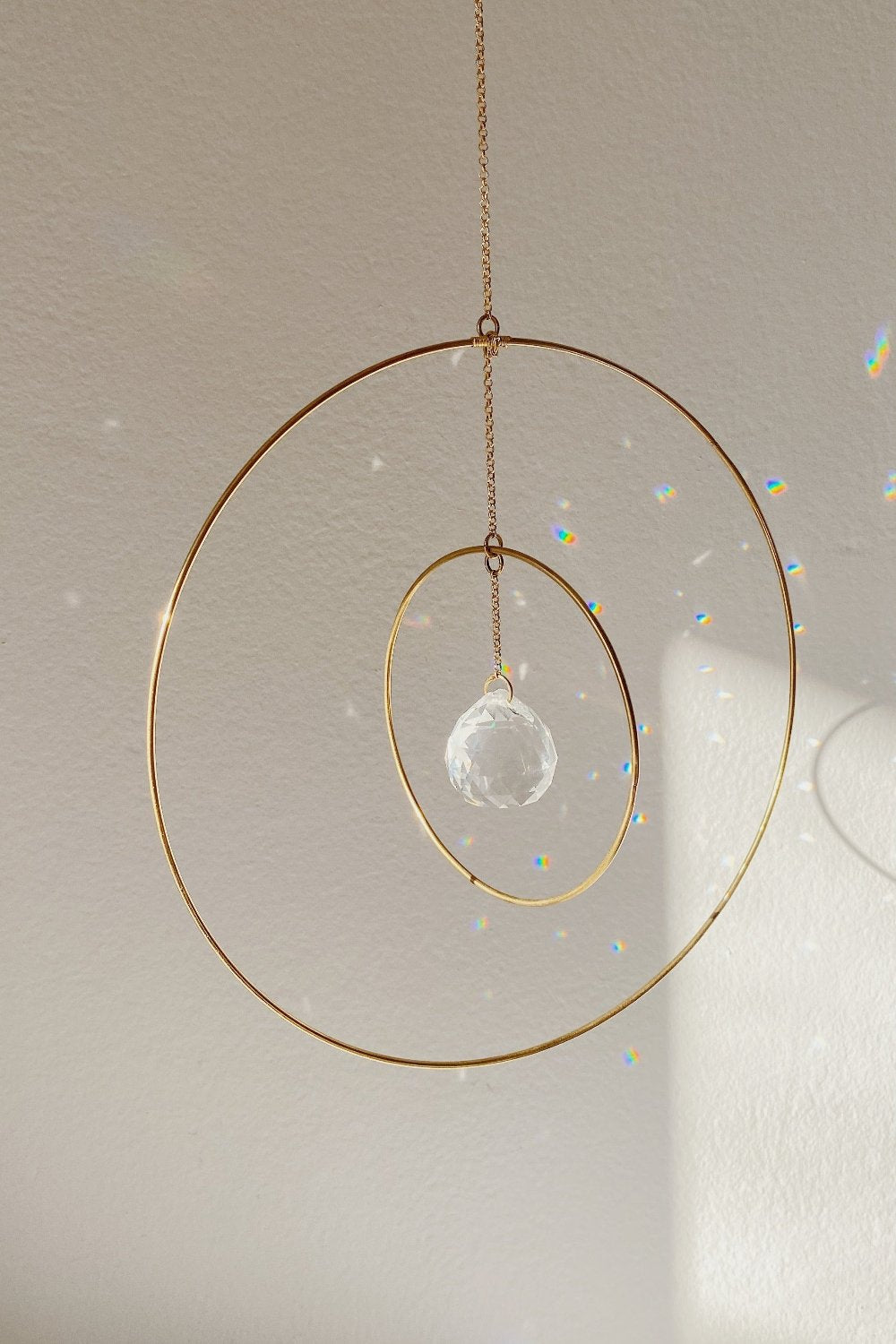 Hanging Universe Large Crystal Suncatcher