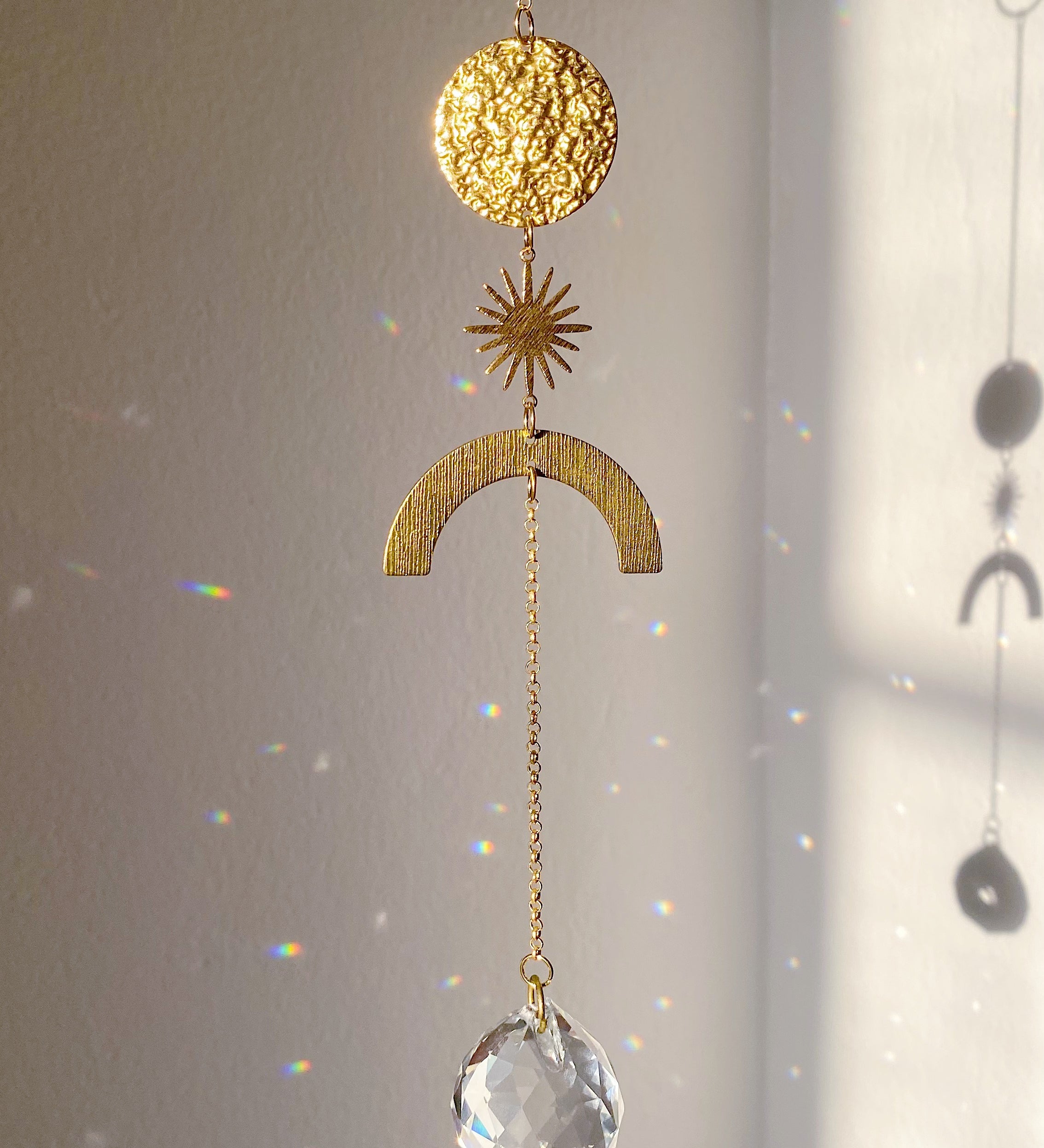 Hanging Crystal Suncatcher Making Rainbows