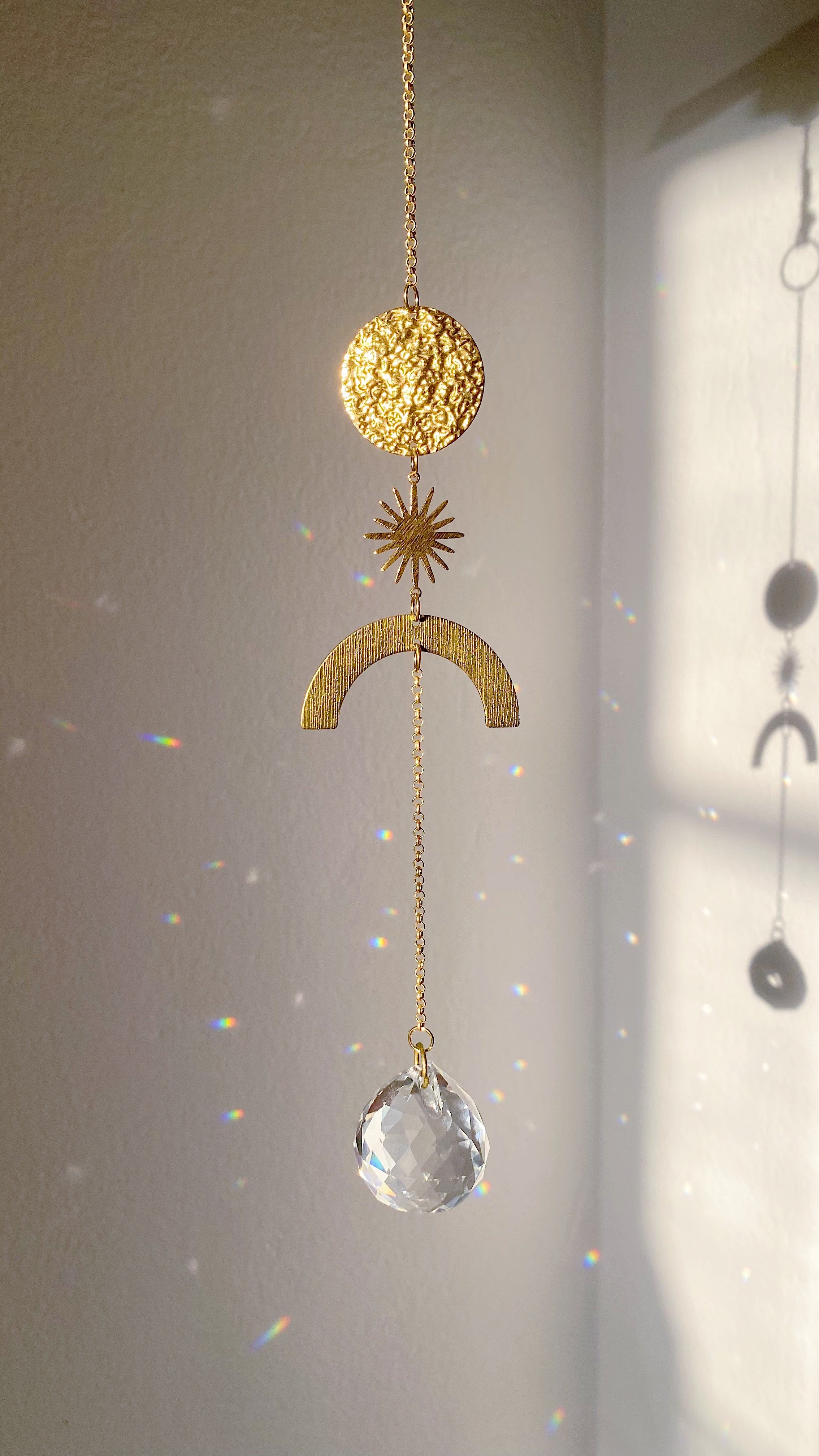 Hanging Crystal Suncatcher Making Rainbows