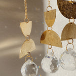 Hanging suncatcher crafted with brass and crystal - Balance Mini
