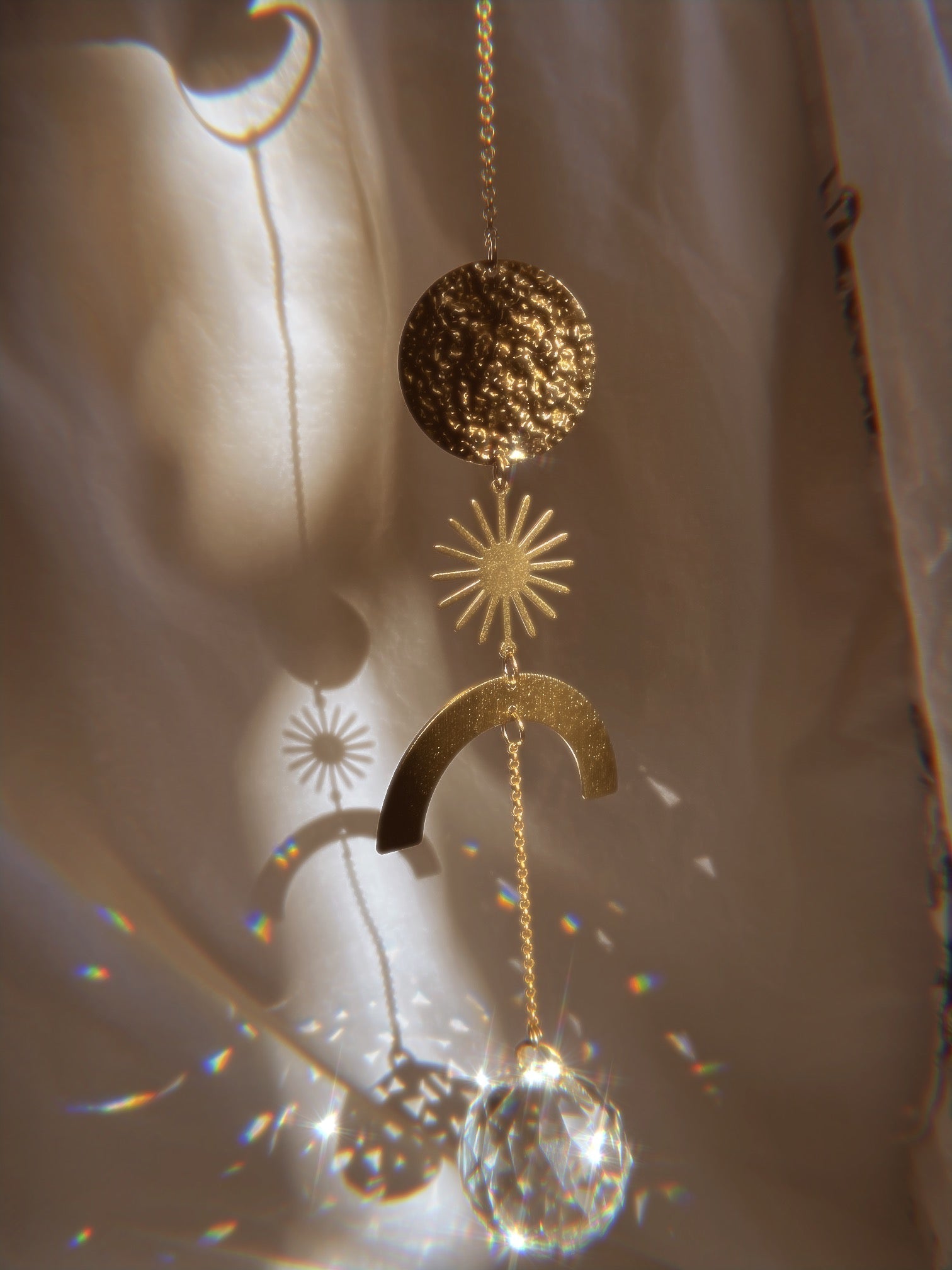 Hanging Crystal Suncatcher Making Rainbows