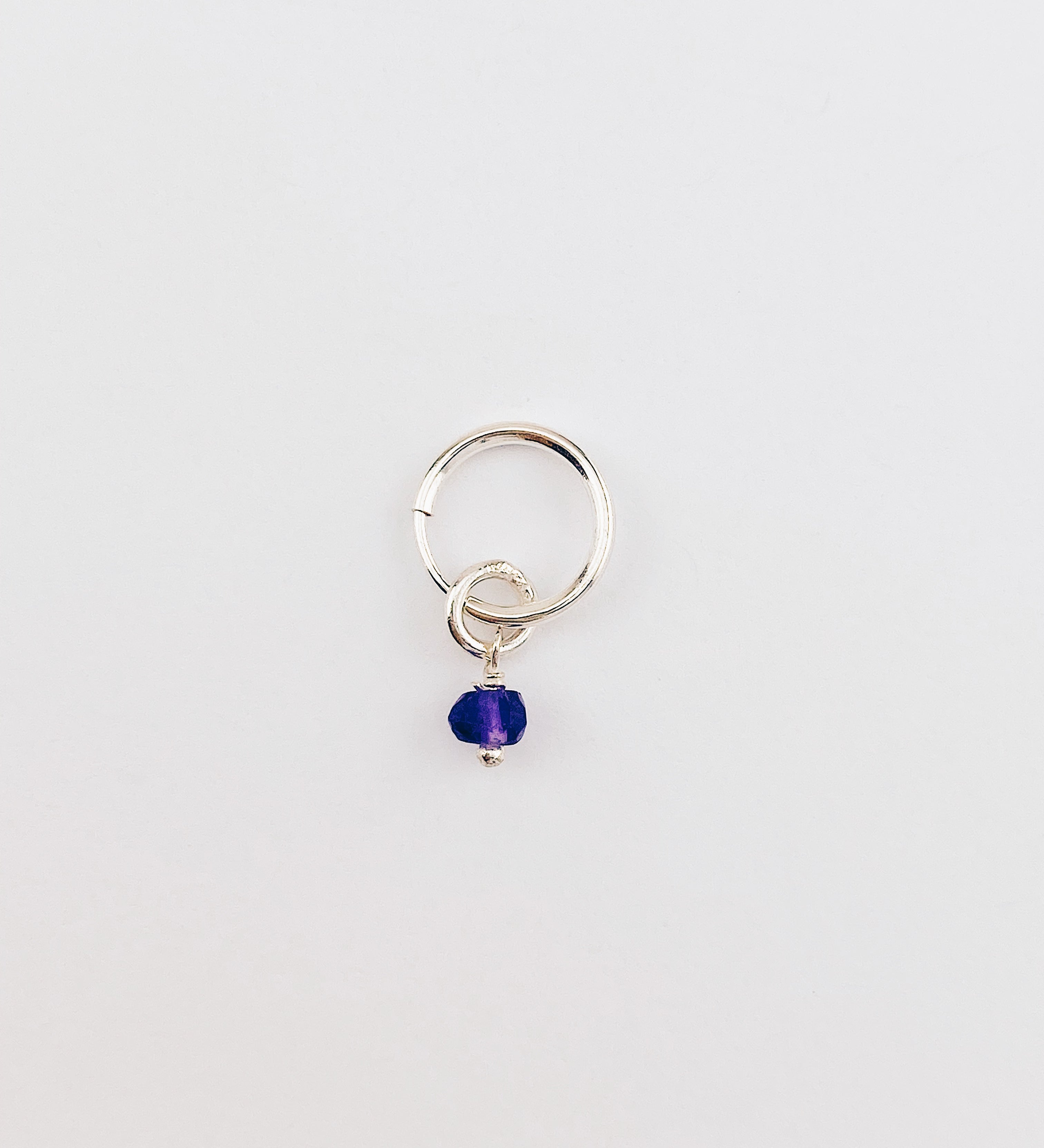 PETIT Gemstone Hoops Silver