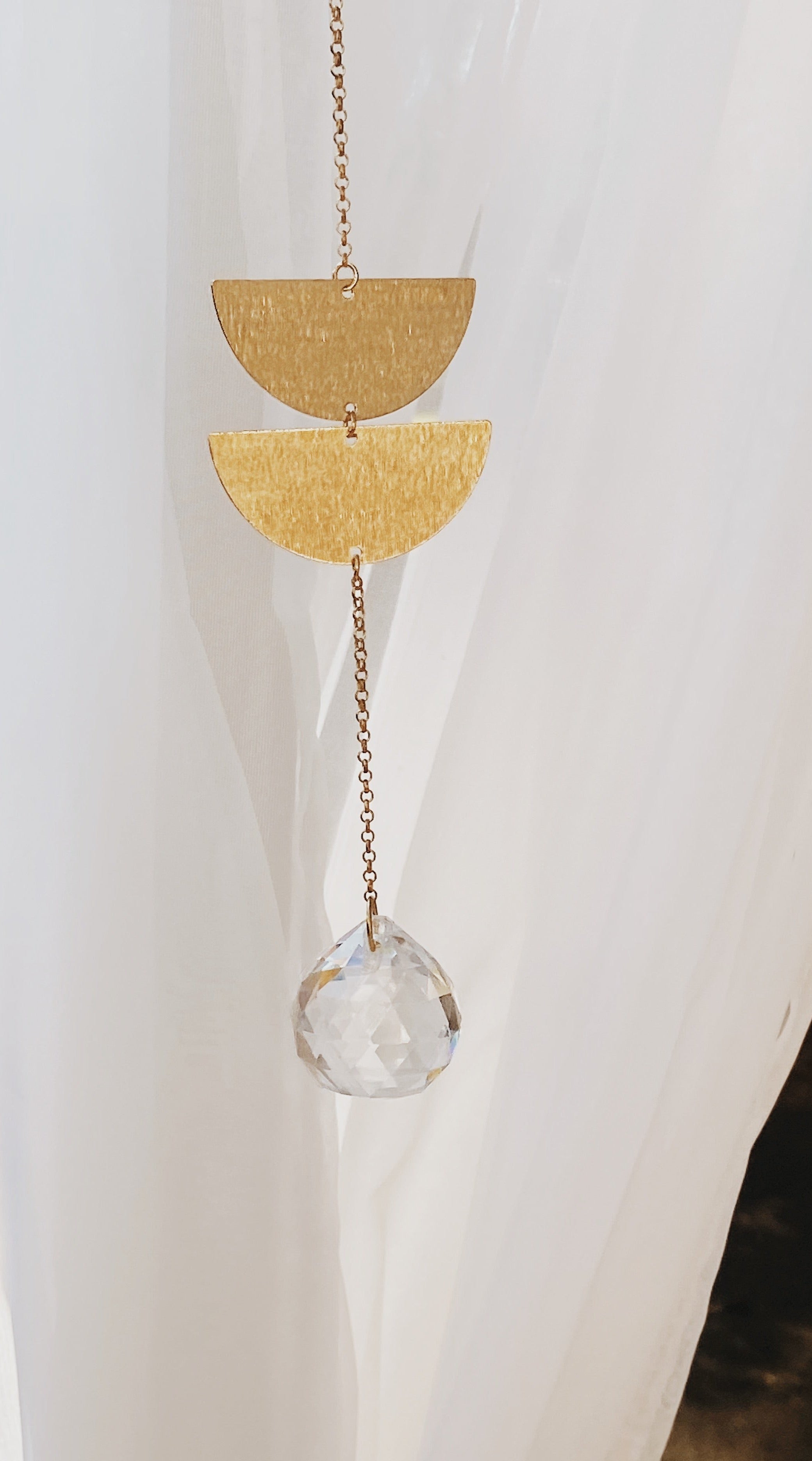 Hanging Crystal Suncatcher - Balance Medium Crystal Suncatcher