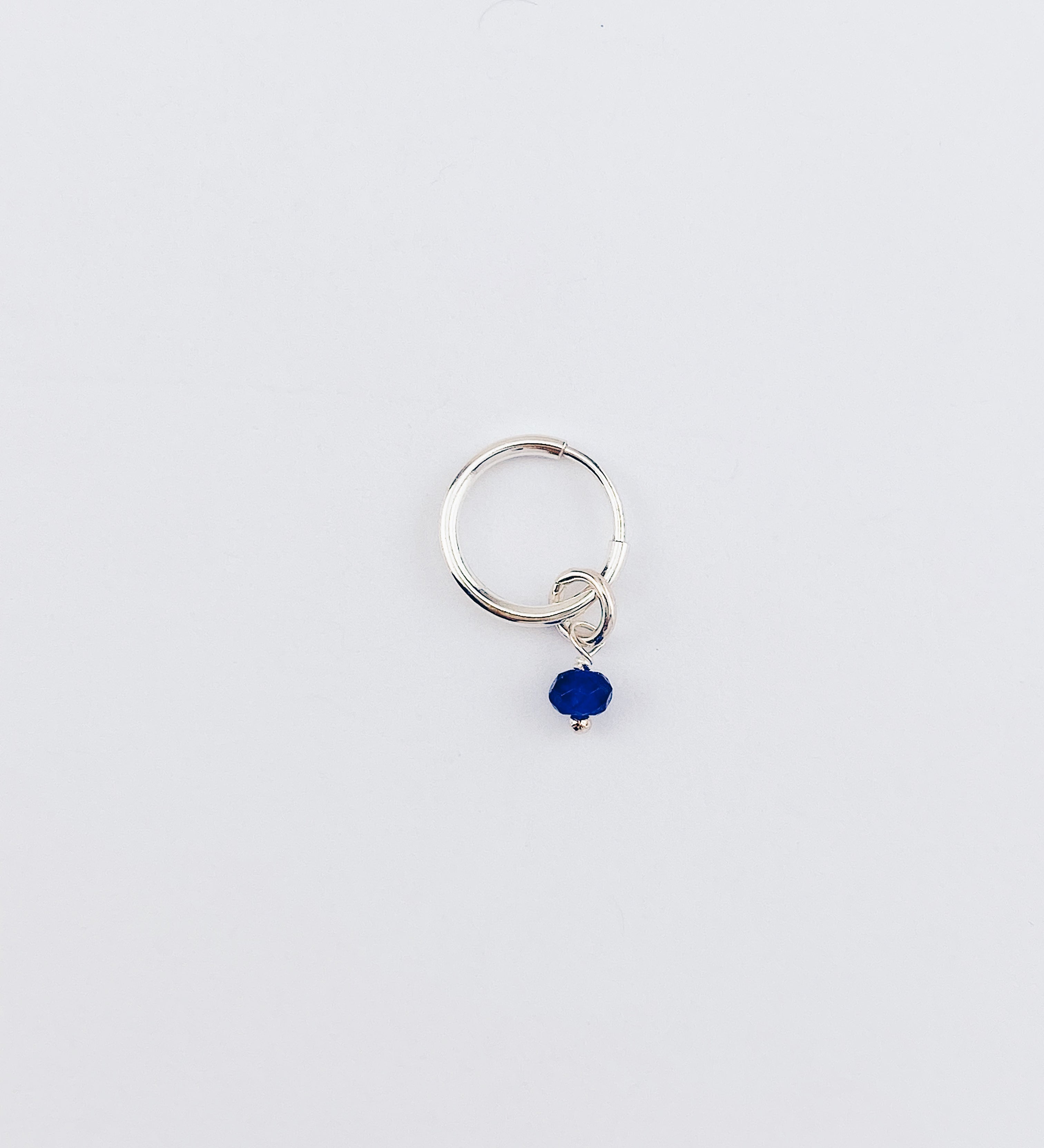 PETIT Gemstone Hoops Silver